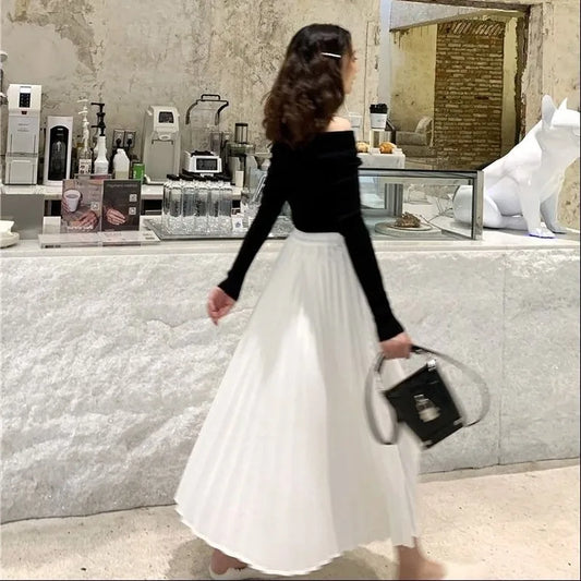 Skirts Women Loose Daily Simple Hot Sale Streetwear Solid Pleated High Waist All-match Fashion Student Female Spring New Arrival