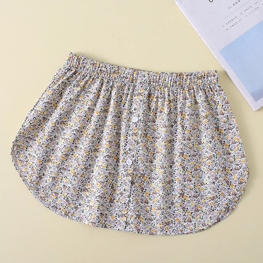 Women Fake Shirt Skirt Blouse Tail Hem Detachable Underskirt Fashion Half Extended Shirt False Mini Skirt Fake Hem
